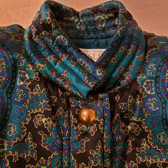 Carlisle Vintage Paisley Silk Bomber Jacket - Picture 8 of 9